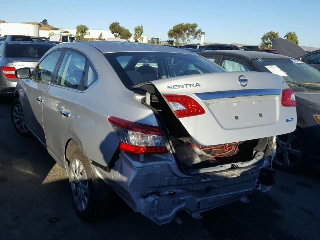 3N1AB7AP3EL658623 - 2014 NISSAN SENTRA GRAY photo 3