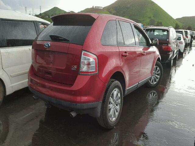 2FMDK38C88BA57791 - 2008 FORD EDGE SEL RED photo 4