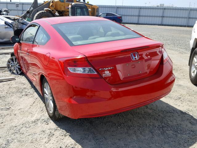 2HGFG3B09CH525905 - 2012 HONDA CIVIC EXL Qırmızı foto 3