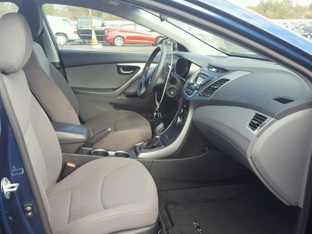 KMHDH4AE3FU389726 - 2015 HYUNDAI ELANTRA SE BLUE photo 5