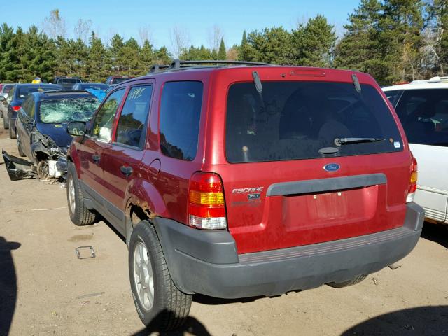 1FMYU93143KA69598 - 2003 FORD ESCAPE RED photo 3