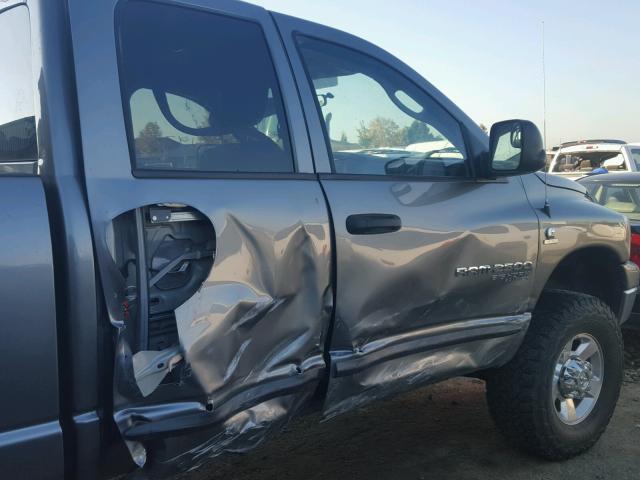 3D7KS28C76G263593 - 2006 DODGE RAM 2500 S CHARCOAL photo 9