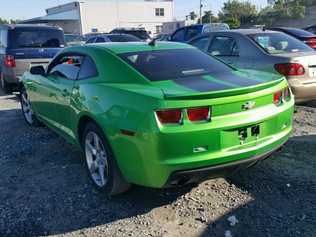 2G1FB1EVXA9211737 - 2010 CHEVROLET CAMARO GREEN photo 3