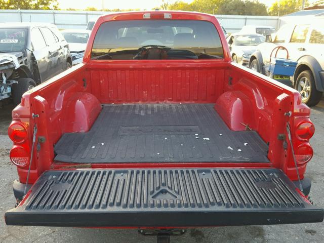 1D7HE48K37S224210 - 2007 DODGE DAKOTA QUA RED photo 6