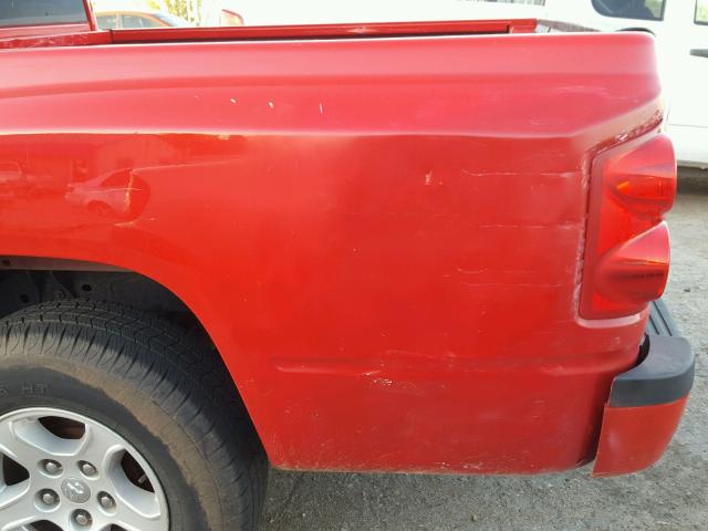 1D7HE48K37S224210 - 2007 DODGE DAKOTA QUA RED photo 9