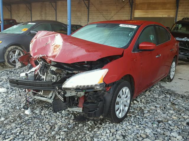 3N1AB7AP0DL675779 - 2013 NISSAN SENTRA S RED photo 2