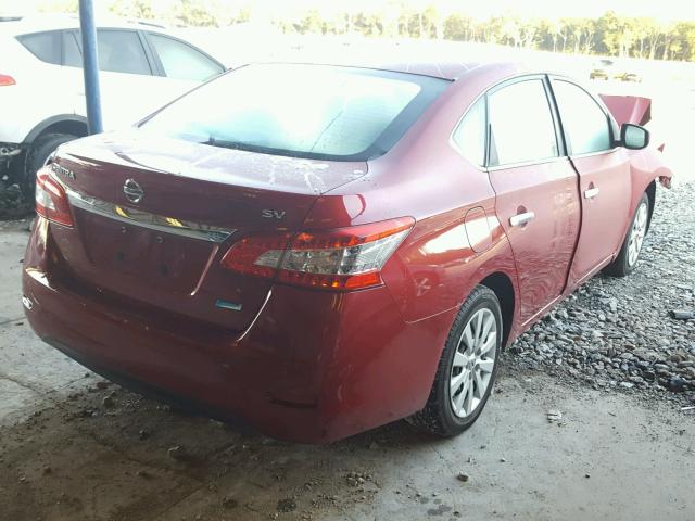 3N1AB7AP0DL675779 - 2013 NISSAN SENTRA S RED photo 4