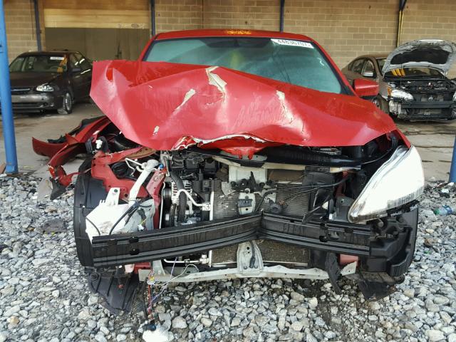 3N1AB7AP0DL675779 - 2013 NISSAN SENTRA S RED photo 9