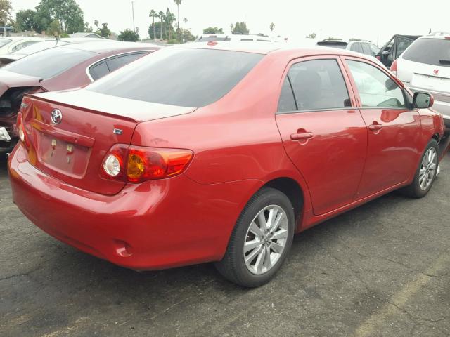 1NXBU4EE4AZ300350 - 2010 TOYOTA COROLLA BA RED photo 4