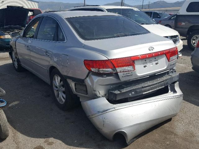 KMHFC46F06A092942 - 2006 HYUNDAI AZERA SE SILVER photo 3