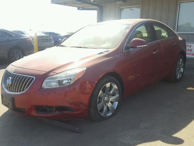 2G4GS5EV3D9132493 - 2013 BUICK REGAL PREM RED photo 2