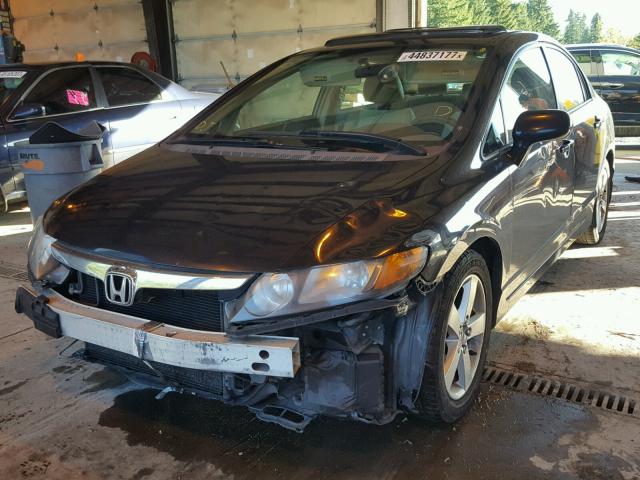 1HGFA16896L077985 - 2006 HONDA CIVIC EX BLACK photo 2