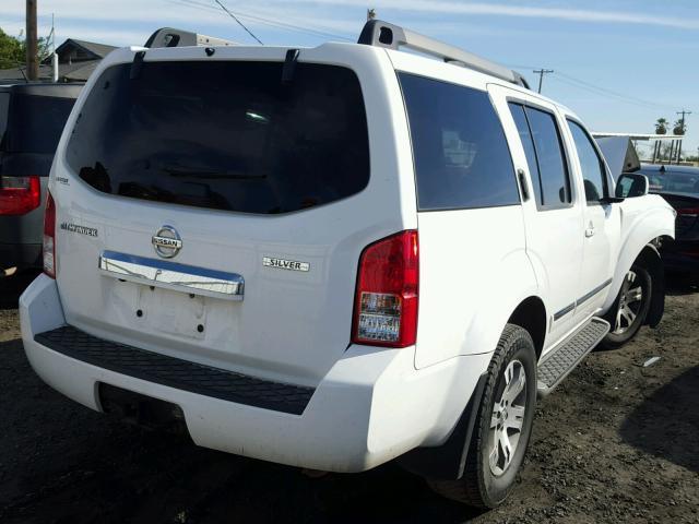 5N1AR1NB9BC618618 - 2011 NISSAN PATHFINDER WHITE photo 4