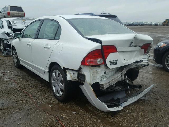 1HGFA165X6L037078 - 2006 HONDA CIVIC WHITE photo 3