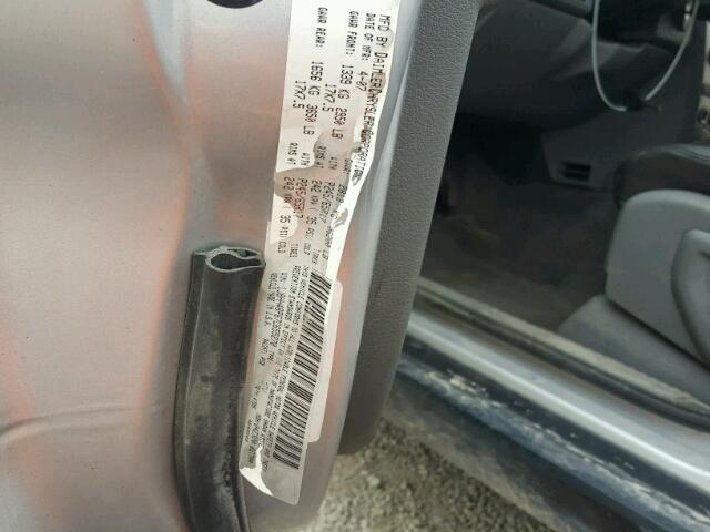 1J8HH48P67C655270 - 2007 JEEP COMMANDER 银色 照片 10