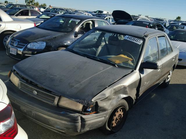 JM1BG2243P0652248 - 1993 MAZDA PROTEGE DX GRAY photo 2