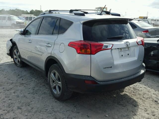 JTMWFREV2FD065662 - 2015 TOYOTA RAV4 XLE SILVER photo 3
