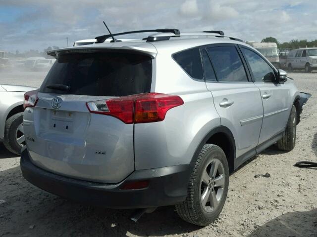 JTMWFREV2FD065662 - 2015 TOYOTA RAV4 XLE SILVER photo 4