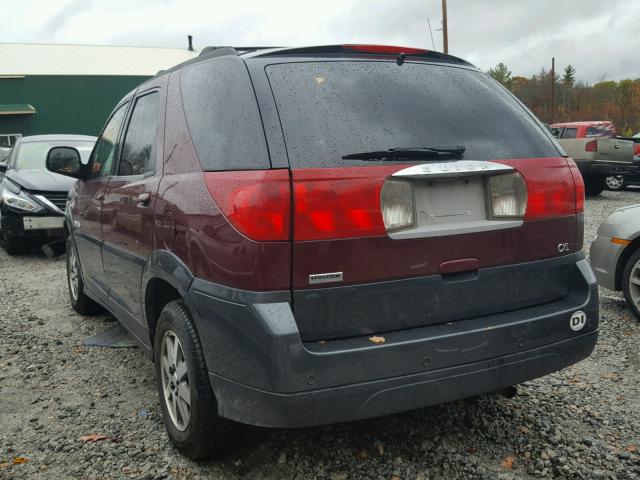 3G5DB03E52S546234 - 2002 BUICK RENDEZVOUS MAROON photo 3