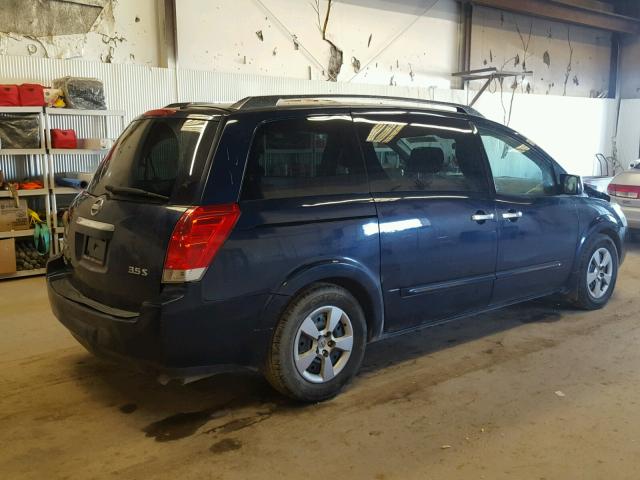 5N1BV28U69N103979 - 2009 NISSAN QUEST BLUE photo 4