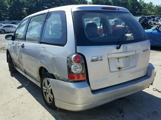 JM3LW28A840526149 - 2004 MAZDA MPV WAGON SILVER photo 3