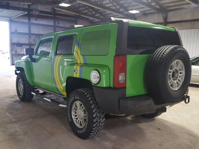 5GTDN136468278685 - 2006 HUMMER H3 GREEN photo 3