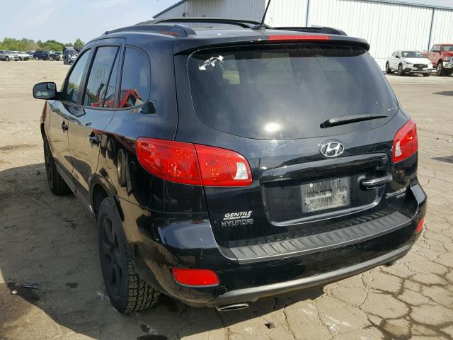 5NMSH13E59H234114 - 2009 HYUNDAI SANTA FE S BLACK photo 3