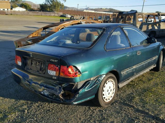 1HGEJ6226VL130201 - 1997 HONDA CIVIC DX GREEN photo 4