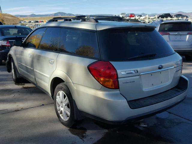 4S4BP62C257336208 - 2005 SUBARU LEGACY OUT BEIGE photo 3