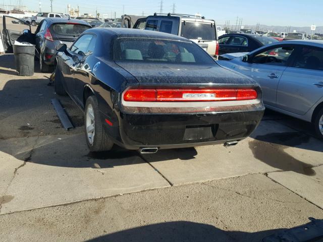 2C3CDYAG7DH627814 - 2013 DODGE CHALLENGER BLACK photo 3