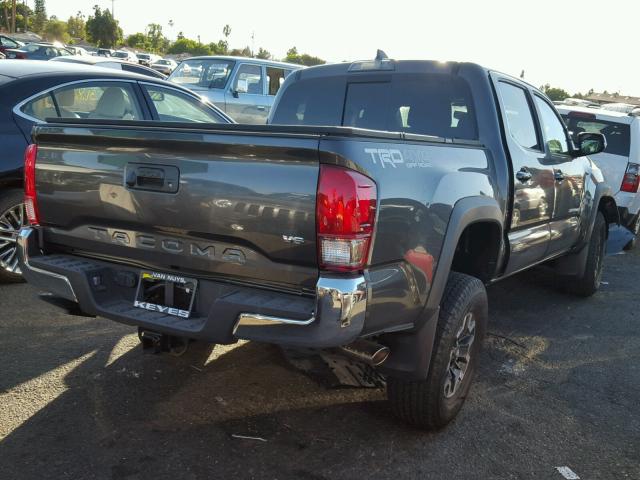 3TMCZ5AN5HM089261 - 2017 TOYOTA TACOMA DOU GRAY photo 4