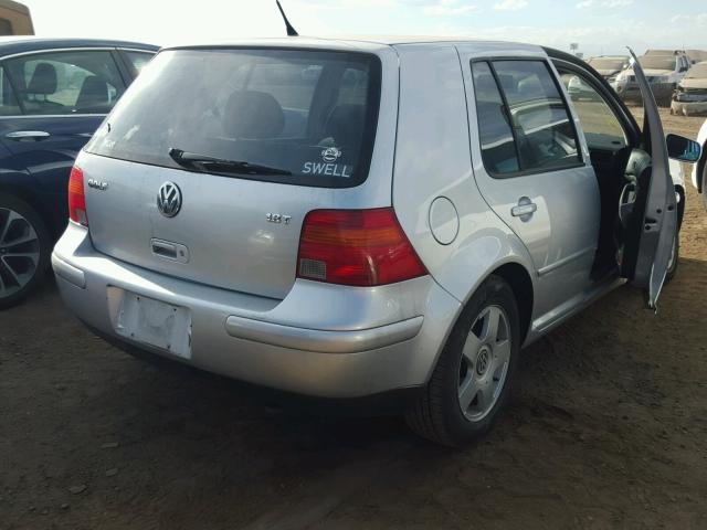 WVWGC21J31W070955 - 2001 VOLKSWAGEN GOLF SILVER photo 4