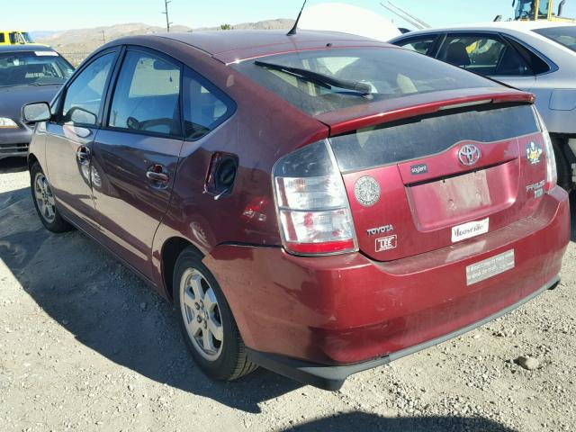 JTDKB20U140055399 - 2004 TOYOTA PRIUS RED photo 3