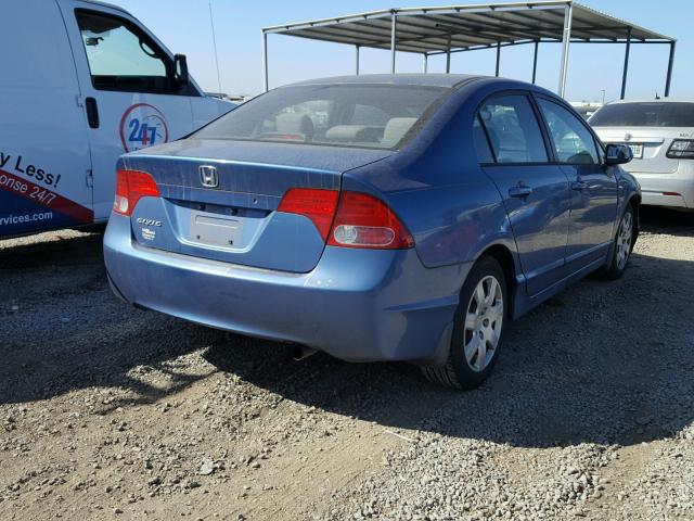 1HGFA16506L030284 - 2006 HONDA CIVIC LX BLUE photo 4