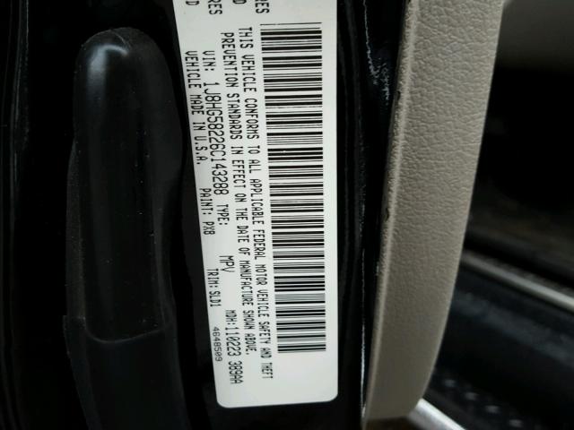 1J8HG58226C143288 - 2006 JEEP COMMANDER BLACK photo 10