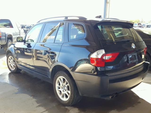WBXPA73414WB23575 - 2004 BMW X3 BLACK photo 3