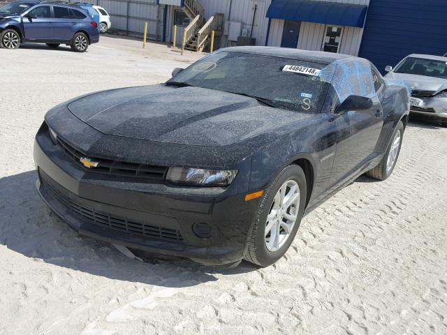 2G1FA1E31E9314388 - 2014 CHEVROLET CAMARO LS BLACK photo 2