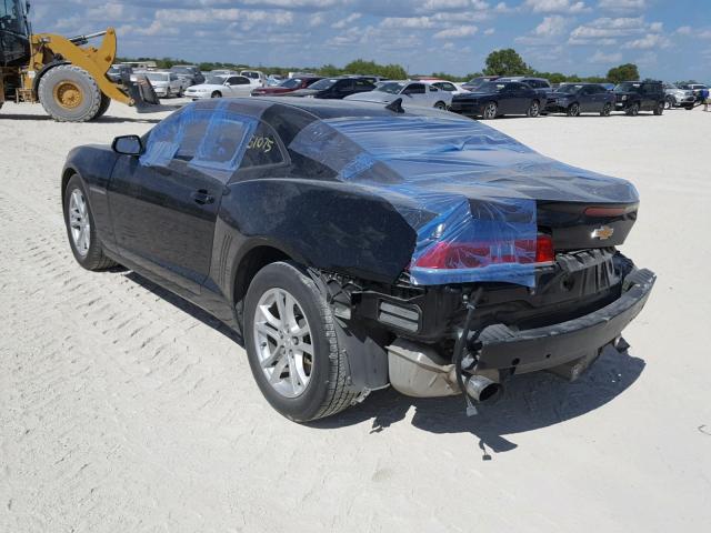 2G1FA1E31E9314388 - 2014 CHEVROLET CAMARO LS BLACK photo 3