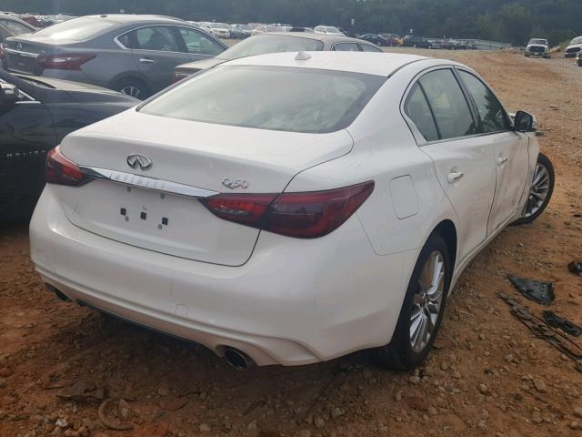 JN1EV7AP6JM591637 - 2018 INFINITI Q50 LUXE WHITE photo 4