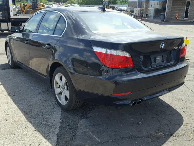 WBANV13528BZ48160 - 2008 BMW 528 XI BLACK photo 3