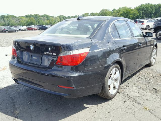 WBANV13528BZ48160 - 2008 BMW 528 XI BLACK photo 4