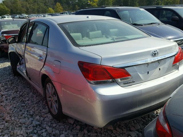 4T1BK3DB0BU371084 - 2011 TOYOTA AVALON BAS SILVER photo 3
