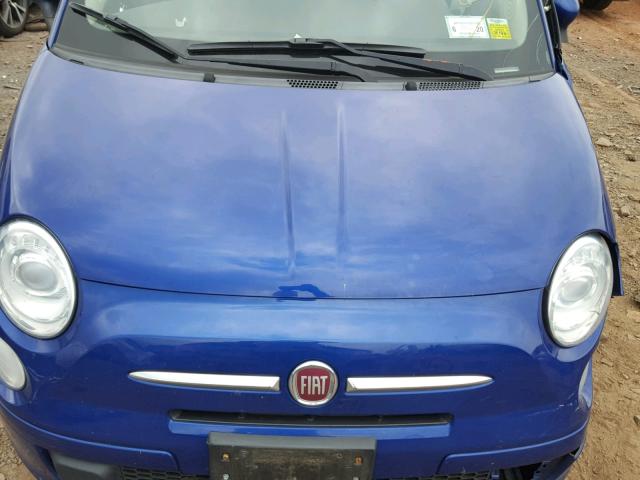 3C3CFFAR2CT292287 - 2012 FIAT 500 POP BLUE photo 7