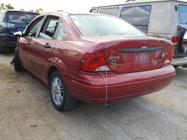 1FAFP34324W154830 - 2004 FORD FOCUS SE C MAROON photo 3