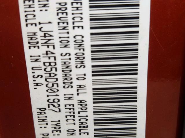 1J4NF4FB5AD501927 - 2010 JEEP COMPASS SP 橙色 照片 10