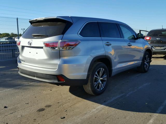 5TDZARFH9HS025106 - 2017 TOYOTA HIGHLANDER GRAY photo 4