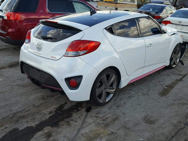 KMHTC6AE1DU111944 - 2013 HYUNDAI VELOSTER T WHITE photo 4