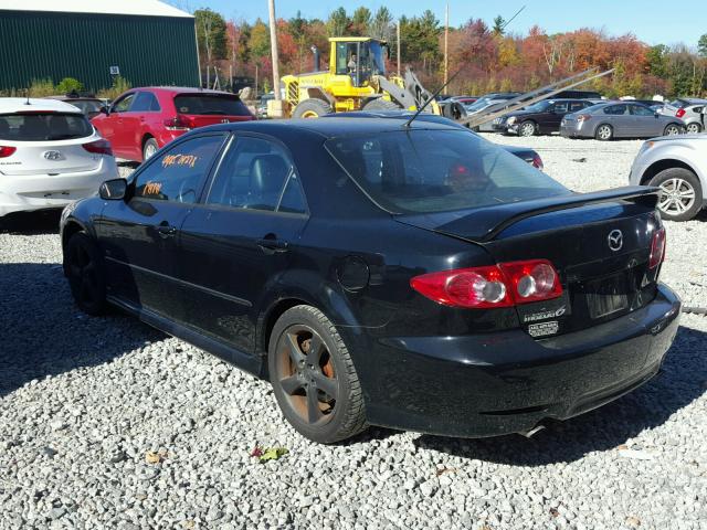 1YVFP80D245N58829 - 2004 MAZDA 6 S BLACK photo 3