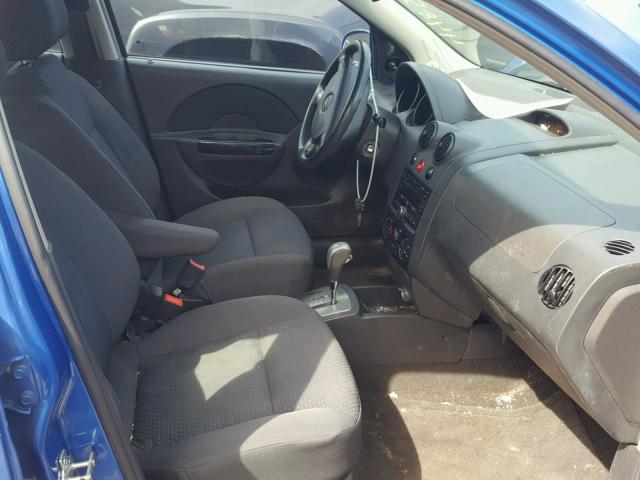 KL1TD66698B032727 - 2008 CHEVROLET AVEO BASE Niebieski zdjęcie 5