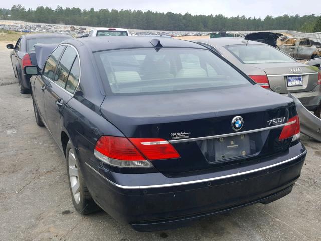 WBAHL83508DT11588 - 2008 BMW 750I BLUE photo 3